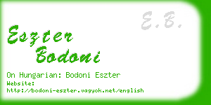 eszter bodoni business card